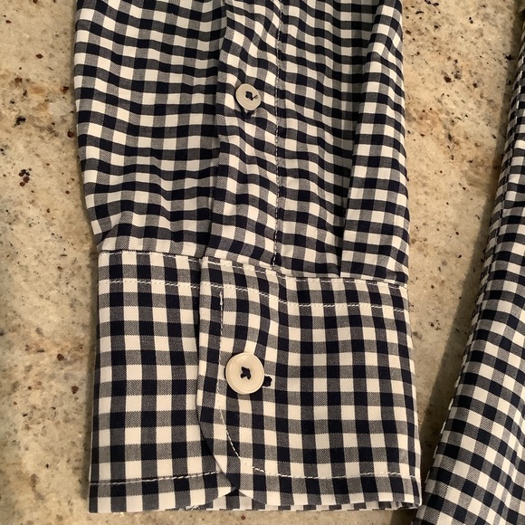 Untuckit Black and White Windowpane Check Shirt Size Medium - Picture 4 of 7